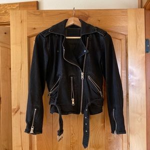 All Saints Denim Biker Jacket